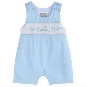 Lil' Cactus Blue Baby Easter Smocked Romper Sz 2T